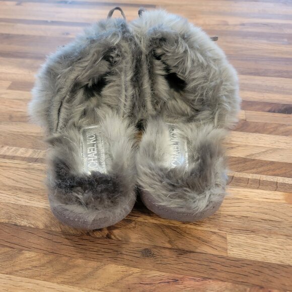 Michael Kors Zayden Slipper Slate Gray Monogram Jacquard Flat Slippers - Picture 8 of 10